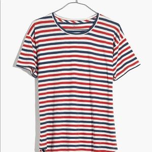Madewell Whisper Cotton Tee Franklin Stripe, Large